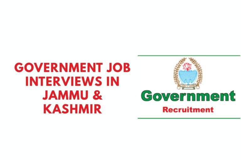 Government Job Interviews in Jammu & Kashmir