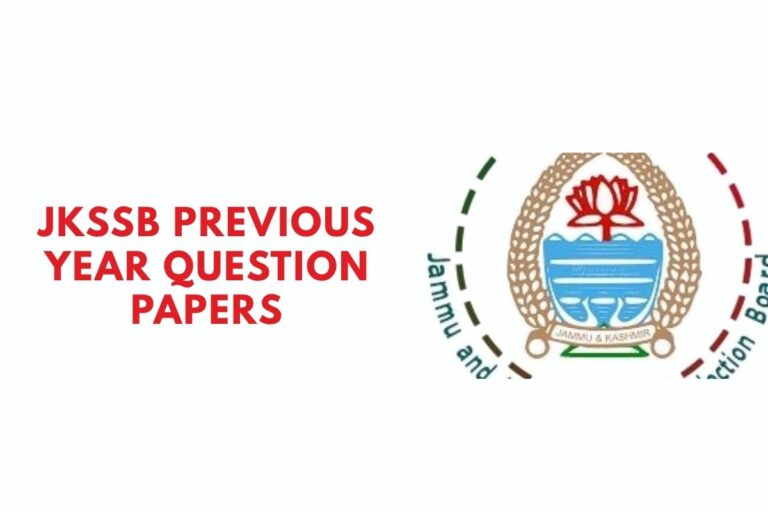 JKSSB Previous Year Question Papers