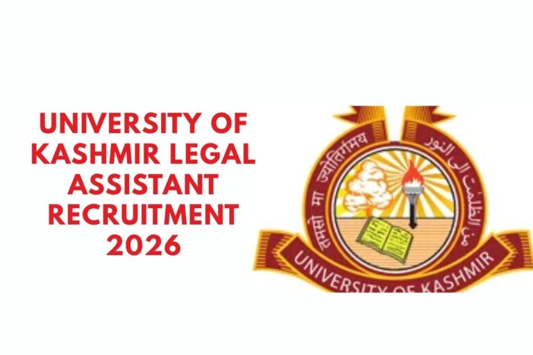University of Kashmir Legal Assistant Recruitment 2026